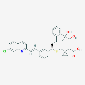 molecular formula C35H36ClNO4S B021447 1-((((1R)-1-(3-((1E)-2-(7-Chloro-2-quinolinyl)ethenyl)phenyl)-3-(2-(1,2-dihydroxy-1-methylethyl)phenyl)propyl)thio)methyl)cyclopropaneacetic acid CAS No. 186352-97-6