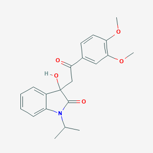 molecular formula C21H23NO5 B214496 3-[2-(3,4-dimethoxyphenyl)-2-oxoethyl]-3-hydroxy-1-(propan-2-yl)-1,3-dihydro-2H-indol-2-one 