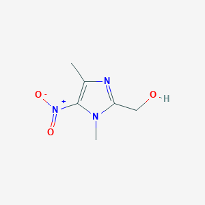 molecular formula C6H9N3O3 B021450 1,4-Dimethyl-5-nitro-1H-imidazole-2-methanol CAS No. 104575-39-5