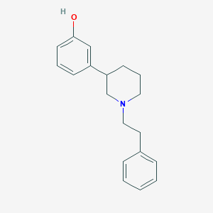 molecular formula C19H23NO B021452 Phenol, 3-(1-(2-phenylethyl)-3-piperidinyl)- CAS No. 19725-24-7