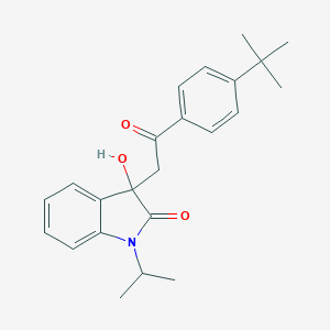 molecular formula C23H27NO3 B214610 3-[2-(4-tert-butylphenyl)-2-oxoethyl]-3-hydroxy-1-(propan-2-yl)-1,3-dihydro-2H-indol-2-one 