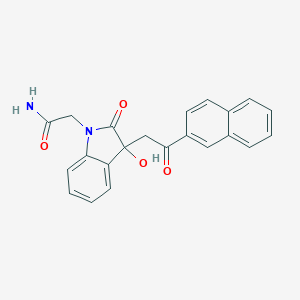molecular formula C22H18N2O4 B214622 2-{3-HYDROXY-3-[2-(NAPHTHALEN-2-YL)-2-OXOETHYL]-2-OXOINDOL-1-YL}ACETAMIDE 