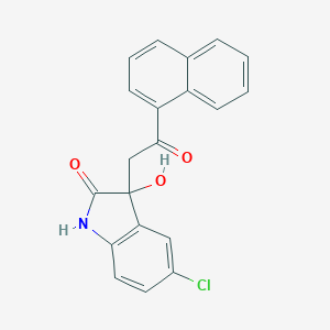 molecular formula C20H14ClNO3 B214637 5-chloro-3-hydroxy-3-[2-(naphthalen-1-yl)-2-oxoethyl]-1,3-dihydro-2H-indol-2-one 