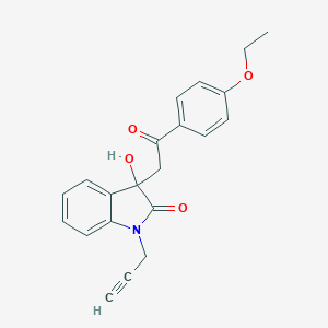 molecular formula C21H19NO4 B214663 3-[2-(4-ethoxyphenyl)-2-oxoethyl]-3-hydroxy-1-(prop-2-yn-1-yl)-1,3-dihydro-2H-indol-2-one 