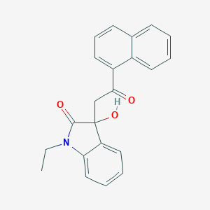 molecular formula C22H19NO3 B214670 1-ethyl-3-hydroxy-3-[2-(naphthalen-1-yl)-2-oxoethyl]-1,3-dihydro-2H-indol-2-one 