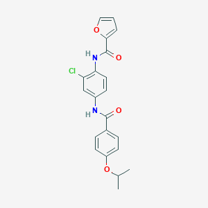 molecular formula C21H19ClN2O4 B214821 N-{2-chloro-4-[(4-isopropoxybenzoyl)amino]phenyl}-2-furamide 