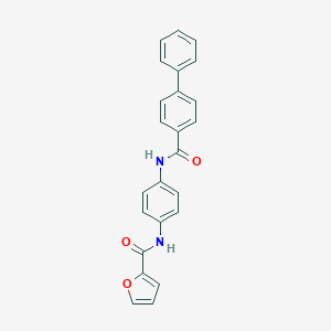 molecular formula C24H18N2O3 B214823 N-{4-[([1,1'-biphenyl]-4-ylcarbonyl)amino]phenyl}-2-furamide 