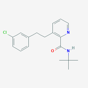 molecular formula C18H21ClN2O B021491 N-tert-butyl-3-[2-(3-chlorophenyl)ethyl]pyridine-2-carboxamide CAS No. 107285-30-3