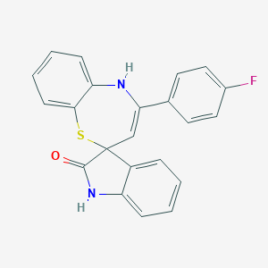 molecular formula C22H15FN2OS B215007 4-(4-fluorophenyl)-1',2,3',5-tetrahydrospiro([1,5]benzothiazepine-2,3'-[2'H]-indole)-2'-one 