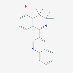molecular formula C22H21FN2 B215011 3-(5-fluoro-3,3,4,4-tetramethyl-3,4-dihydroisoquinolin-1-yl)quinoline 