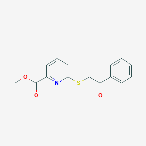 molecular formula C15H13NO3S B215100 methyl 6-phenacylsulfanylpyridine-2-carboxylate 