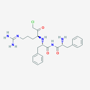 molecular formula C25H33ClN6O3 B021512 Phenylalanyl-phenylalanyl-arginine chloromethyl ketone CAS No. 74392-49-7