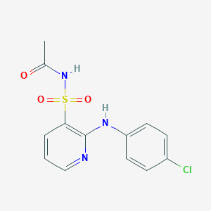 N-acetyl-2-(4-chloroanilino)-3-pyridinesulfonamide