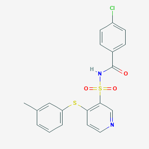 N-(4-chlorobenzoyl)-4-[(3-methylphenyl)sulfanyl]-3-pyridinesulfonamide