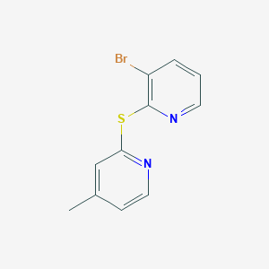 molecular formula C11H9BrN2S B215155 2-[(3-bromopyridin-2-yl)sulfanyl]-4-methylpyridine 