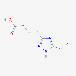 molecular formula C7H11N3O2S B215417 3-((5-Ethyl-1H-1,2,4-triazol-3-yl)thio)propanoic acid 