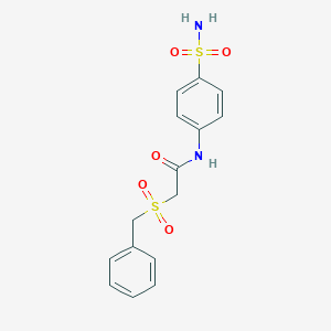 molecular formula C15H16N2O5S2 B215442 2-PHENYLMETHANESULFONYL-N-(4-SULFAMOYLPHENYL)ACETAMIDE 
