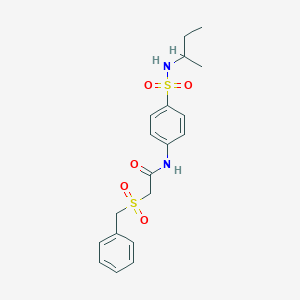 molecular formula C19H24N2O5S2 B215447 N-{4-[(BUTAN-2-YL)SULFAMOYL]PHENYL}-2-PHENYLMETHANESULFONYLACETAMIDE 
