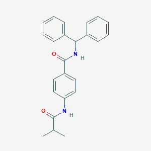 molecular formula C24H24N2O2 B215453 N-(DIPHENYLMETHYL)-4-(2-METHYLPROPANAMIDO)BENZAMIDE 