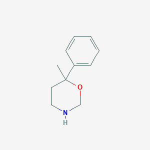molecular formula C11H15NO B021552 6-methyl-6-phenyl-1,3-oxazinane CAS No. 19798-94-8