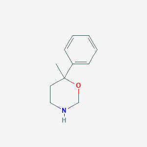 molecular formula C11H15NO B021552 2H-1,3-Oxazine, tetrahydro-6-methyl-6-phenyl- CAS No. 19798-94-8