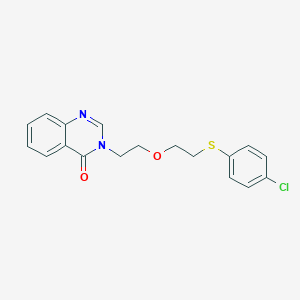 molecular formula C18H17ClN2O2S B215522 3-[2-[2-(4-Chlorophenyl)sulfanylethoxy]ethyl]quinazolin-4-one 