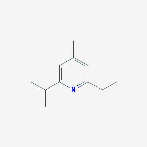 molecular formula C11H17N B021556 Pyridine, 2-ethyl-4-methyl-6-(1-methylethyl)-(9CI) CAS No. 109749-62-4