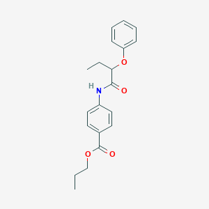 molecular formula C20H23NO4 B215588 propyl4-[(2-phenoxybutanoyl)amino]benzoate 