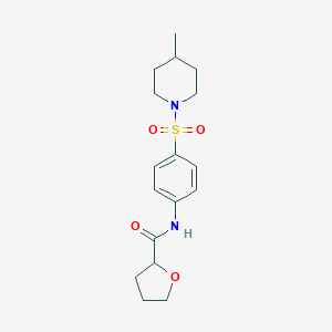 molecular formula C17H24N2O4S B215590 N-[4-(4-methylpiperidin-1-yl)sulfonylphenyl]oxolane-2-carboxamide 