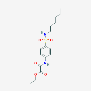 molecular formula C16H24N2O5S B215591 ETHYL {[4-(HEXYLSULFAMOYL)PHENYL]CARBAMOYL}FORMATE 