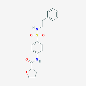 molecular formula C19H22N2O4S B215594 N-{4-[(2-phenylethyl)sulfamoyl]phenyl}tetrahydrofuran-2-carboxamide 