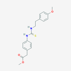 molecular formula C19H22N2O3S B215808 METHYL 2-[4-({[(4-METHOXYPHENETHYL)AMINO]CARBOTHIOYL}AMINO)PHENYL]ACETATE 