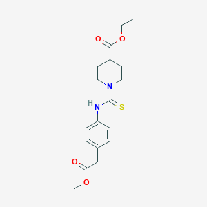 molecular formula C18H24N2O4S B215815 Ethyl 1-[[4-(2-methoxy-2-oxoethyl)phenyl]carbamothioyl]piperidine-4-carboxylate 