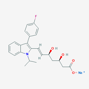 molecular formula C₂₄H₂₅FNNaO₄ B021593 Fluvastatin sodium CAS No. 94061-80-0