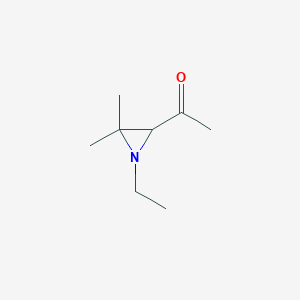 molecular formula C8H15NO B021595 1-(1-Ethyl-3,3-dimethylaziridin-2-yl)ethanone CAS No. 104547-68-4