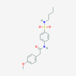molecular formula C19H24N2O4S B216049 N-[4-(butylsulfamoyl)phenyl]-2-(4-methoxyphenyl)acetamide 
