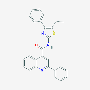 molecular formula C27H21N3OS B216055 N-(5-ethyl-4-phenyl-1,3-thiazol-2-yl)-2-phenylquinoline-4-carboxamide 