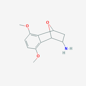 molecular formula C12H15NO3 B021607 2-Amino-5,8-dimethoxy-1,2,3,4-tetrahydro-1,4-epoxynaphthalene CAS No. 107914-05-6