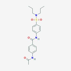 molecular formula C21H27N3O4S B216199 N-[4-(DIPROPYLSULFAMOYL)PHENYL]-4-ACETAMIDOBENZAMIDE 