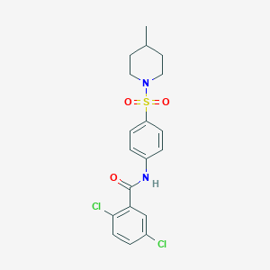 molecular formula C19H20Cl2N2O3S B216204 2,5-dichloro-N-{4-[(4-methylpiperidin-1-yl)sulfonyl]phenyl}benzamide 