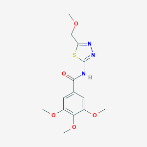 molecular formula C14H17N3O5S B216220 3,4,5-trimethoxy-N-[5-(methoxymethyl)-1,3,4-thiadiazol-2-yl]benzamide 