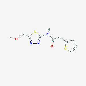 molecular formula C10H11N3O2S2 B216239 N-[5-(methoxymethyl)-1,3,4-thiadiazol-2-yl]-2-(thiophen-2-yl)acetamide 