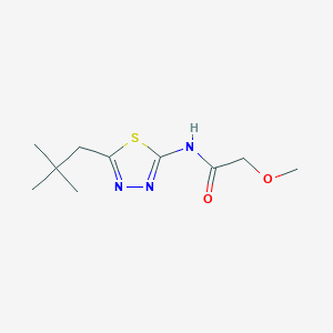 molecular formula C10H17N3O2S B216273 N-[5-(2,2-dimethylpropyl)-1,3,4-thiadiazol-2-yl]-2-methoxyacetamide 