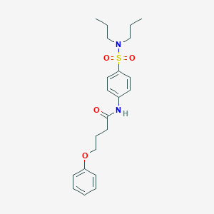molecular formula C22H30N2O4S B216279 N-[4-(dipropylsulfamoyl)phenyl]-4-phenoxybutanamide 