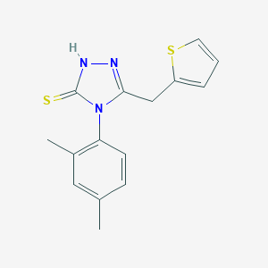 molecular formula C15H15N3S2 B216294 4-(2,4-DIMETHYLPHENYL)-5-[(THIOPHEN-2-YL)METHYL]-4H-1,2,4-TRIAZOLE-3-THIOL 