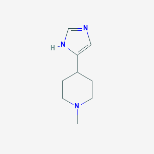 molecular formula C9H15N3 B021636 4-(1H-imidazol-5-yl)-1-methylpiperidine CAS No. 106243-44-1
