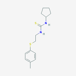 molecular formula C15H22N2S2 B216362 N-cyclopentyl-N'-{2-[(4-methylphenyl)sulfanyl]ethyl}thiourea 
