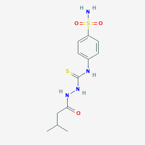 molecular formula C12H18N4O3S2 B216392 N-[4-(AMINOSULFONYL)PHENYL]-2-(3-METHYLBUTANOYL)-1-HYDRAZINECARBOTHIOAMIDE 
