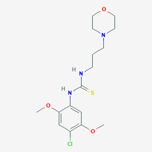 molecular formula C16H24ClN3O3S B216443 N-(4-chloro-2,5-dimethoxyphenyl)-N'-(3-morpholin-4-ylpropyl)thiourea 