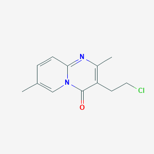 molecular formula C12H13ClN2O B021650 3-(2-Chloroethyl)-2,7-dimethyl-4H-pyrido[1,2-a]pyrimidin-4-one CAS No. 58837-31-3
